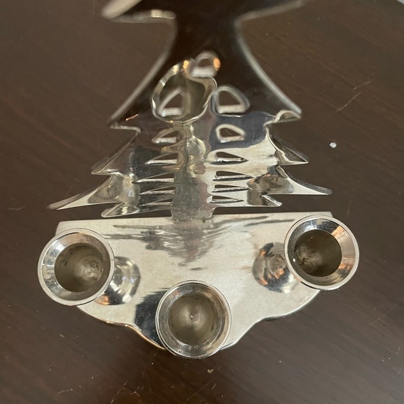 Silver Christmas Tree Candle Holder - Picture 3 of 6